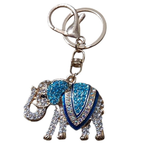 Rhinestone Elephant Keychain - Picture 1 of 1